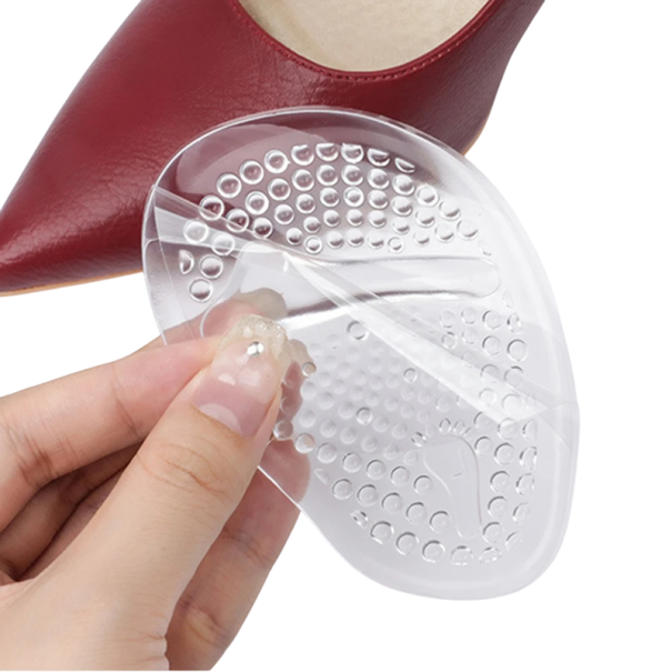 Palmilhas de gel de cor neutra 2 pares Contra a dor nos pés Conforto ao usar saltos altos Almofadas de gel invisíveis cor transparente
