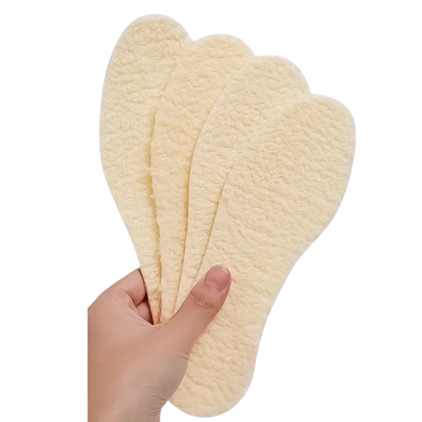 Palmilhas de pelúcia Beijadas aquecidas Palmilhas de inverno quentes para calçado Material macio Conforto Isolamento térmico Inverno 35-36