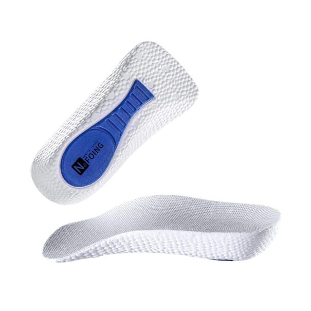 Palmilhas para sapatos 1,5 cm Cor neutra Aumento de altura Amortecimento Conforto ao caminhar Alívio do calcanhar Para uso diário branco