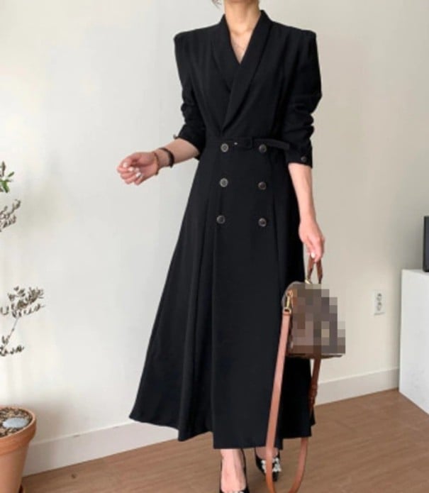 Palton de dama P1828 negru M