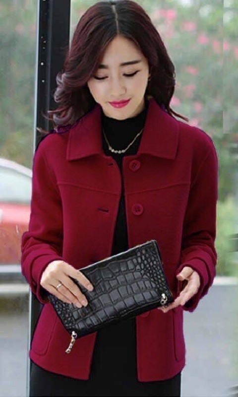 Palton de dama P1853 burgundy M