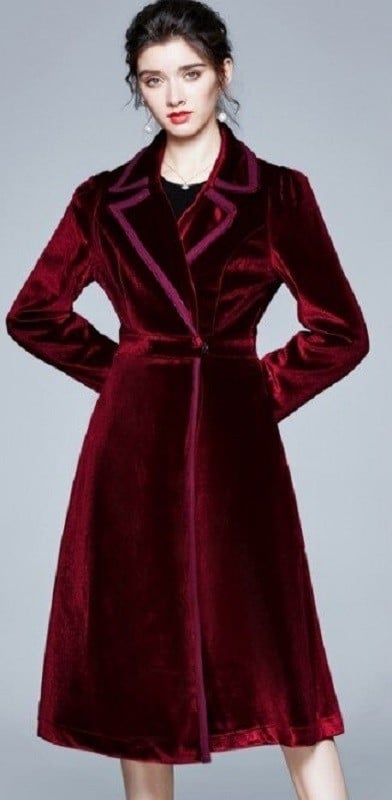 Palton de dama P2278 burgundy XS