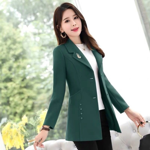 Palton de dama P2547 verde inchis XL