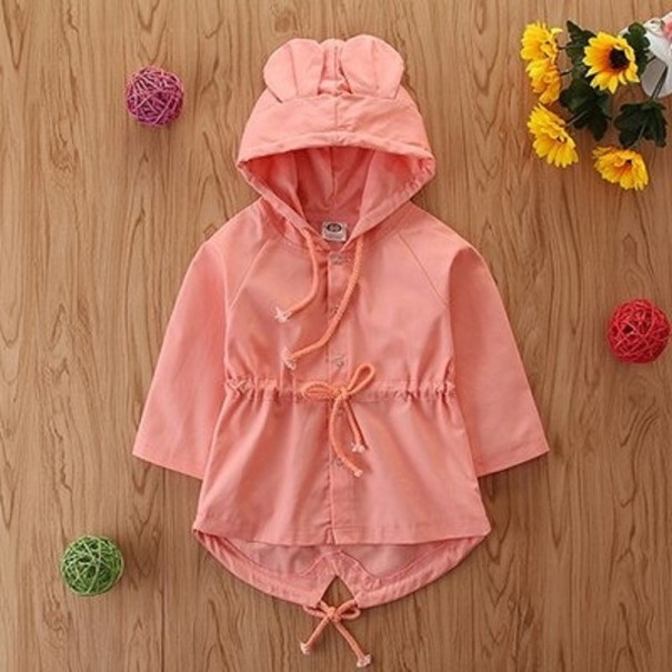 Palton de fată L1948 roz 2