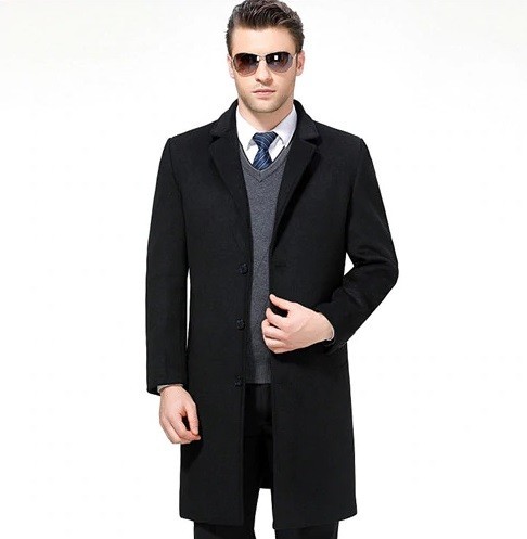 Palton de iarnă pentru bărbați J1568 negru S