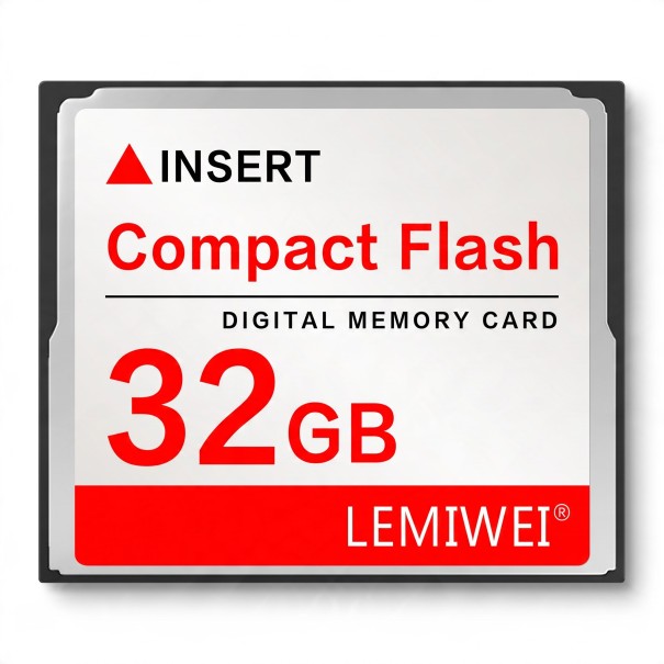 Pamäťová karta CF Compact Flash LEMIWEI 32 GB Digitálna pamäťová karta Biela a červená Do digitálneho fotoaparátu aj čítačky kariet CF 1