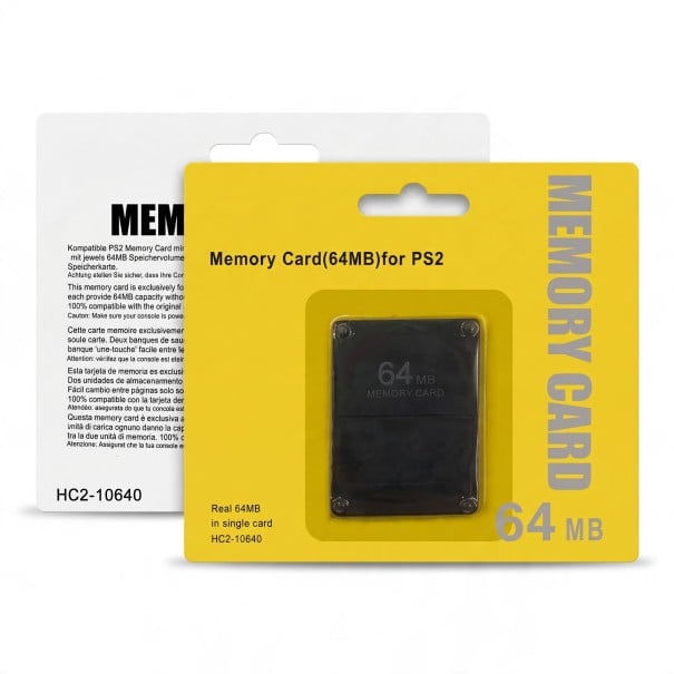 Pamäťová karta pre PS2 PlayStation 2 Memory Card 64 MB Plastová Čierna Na ukladanie herných pozícií a postupu v hrách na konzole 1