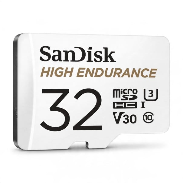 Pamäťová karta SanDisk High Endurance microSDHC 32 GB UHS-I Trieda U3 V30 a Class 10 Biela Pre kameru a mobil Na nahrávanie videa 1