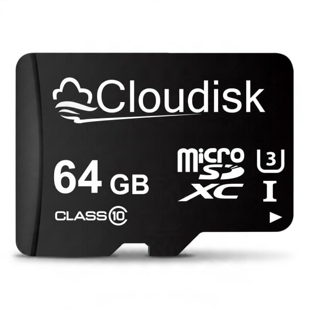 Paměťová karta Cloudisk Micro SD 64 GB MicroSDXC Class 10 U3 Černá Na ukládání fotografií videí hudby a dokumentů i přenos dat 1