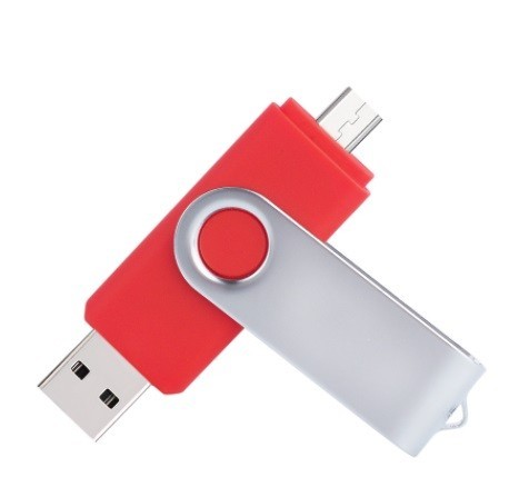 Pamięć flash USB + micro USB czerwony 64GB