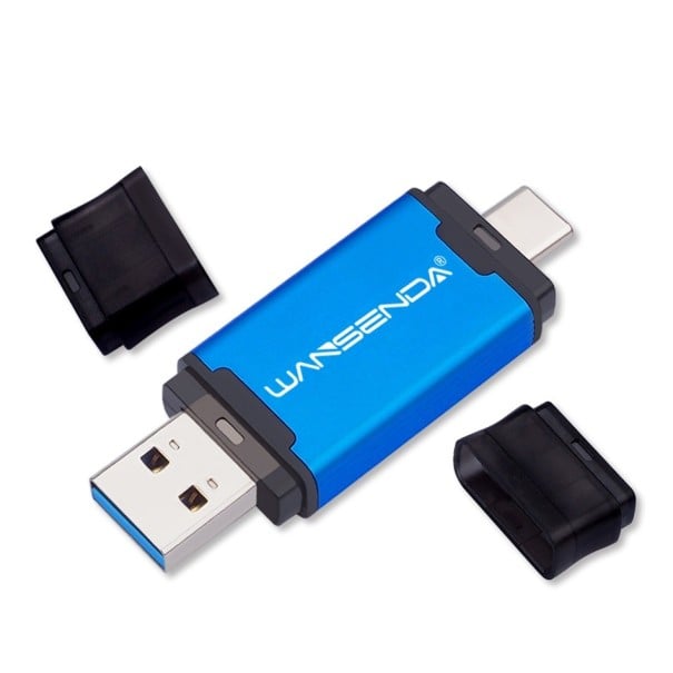 Pamięć flash USB OTG H27 niebieski 64GB