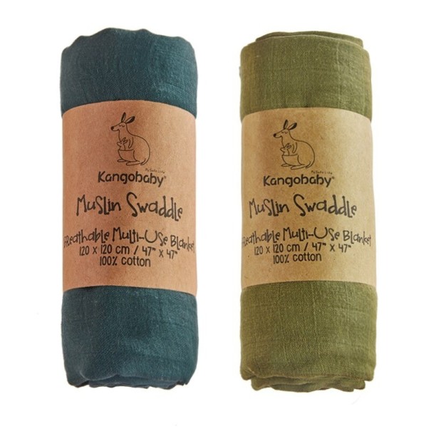 Pañal de algodón para bebé 2 uds. verde