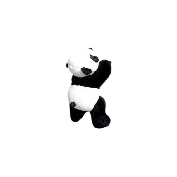 Panda di peluche magnetica 9×9 cm decorazione tessile morbida bianca e nera con magnete per frigorifero casa ufficio 1
