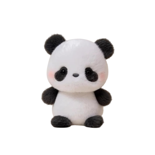 Panda din pluș 16 cm Jucărie din pluș neagră și albă cu umplutură din bumbac PP Companion drăguț Decorațiune Cadou pentru copii și iubitorii de animale 1