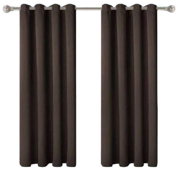 Paneelverduisteringsgordijnen Schaduwgordijn met ringophanging Moderne gordijnen met een verduisteringspercentage tot 90% Winddichte gordijnen met thermische isolatie 100 x 130 cm bruin