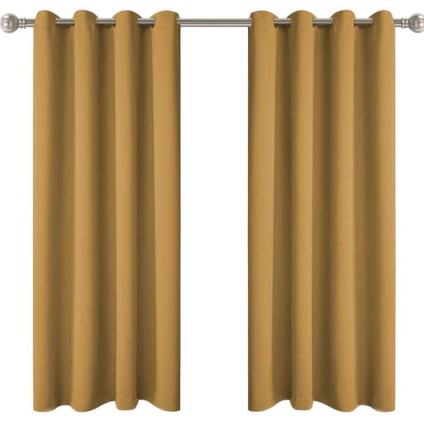 Paneelverduisteringsgordijnen Schaduwgordijn met ringophanging Moderne gordijnen met een verduisteringspercentage tot 90% Winddichte gordijnen met thermische isolatie 100 x 200 cm geel