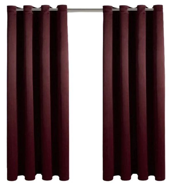 Panel Blackout Curtains Shielding Curtain with Ring Suspension Modern Curtains with Up to 90% Blackout Rate Windproof Curtains with Thermal red