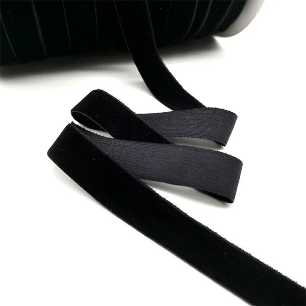 Panglica 10 mm 4,6 m catifea Panglica decorativa Panglica de catifea de lux pentru ambalaj cadouri Decorat nunta Panglica decorativa Creatie creativa Proiecte bricolaj negru