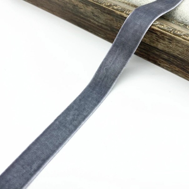 Panglică de catifea 38 mm 1,8 m Panglică decorativă din țesătură pentru cadouri Ambalaje de Crăciun DIY Artizanat Creativ Artizanat Panglică decorativă gri