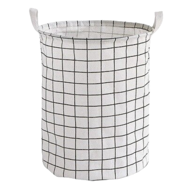 Panier à linge rond N962 blanc