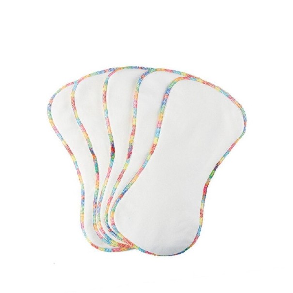 Pannolini inserto in tessuto in fibra di bambù e microfibra 10 pz Inserti assorbenti per mutandine 4 strati Per bambini da 3 a 15 kg 27 x 12 cm 1