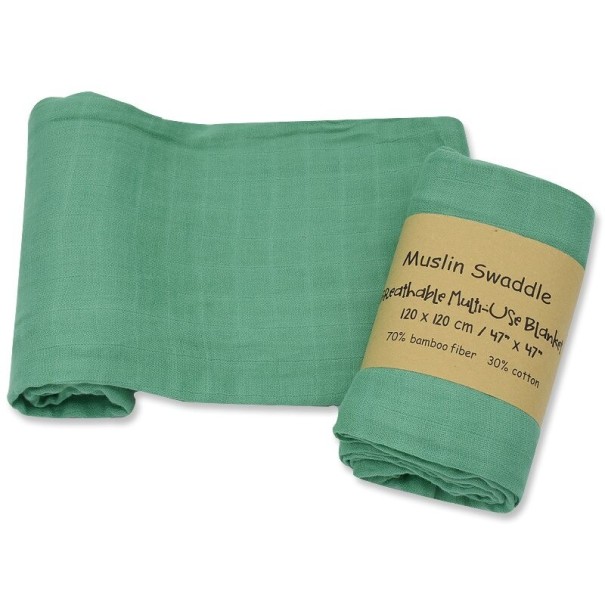 Pannolino avvolgente per bambini 120 x 120 cm E457 verde