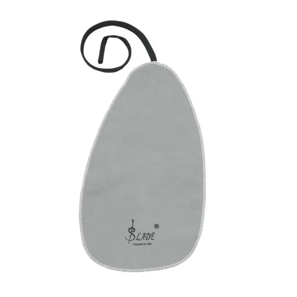 Paño de limpieza 17 x 33 x 81 cm para saxofón, clarinete, trompeta, flauta, pícolo, oboe Tela de algodón de alta absorción Accesorios para instrumentos de viento gris