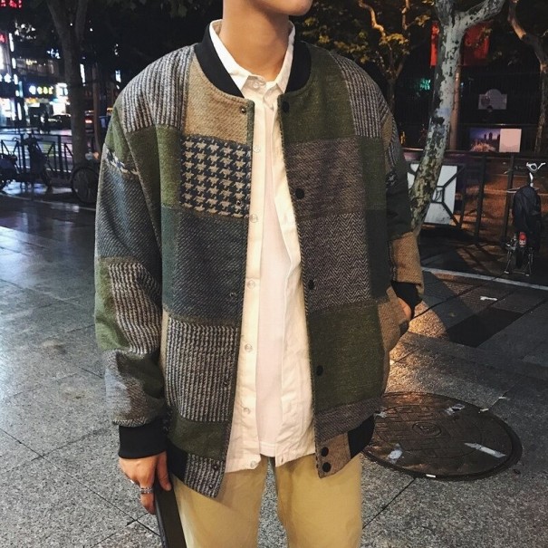 Pánská bomber bunda F1184 armádní zelená XXL