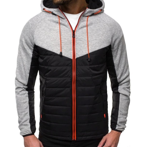 Pánská bunda F1077 světle šedá XL
