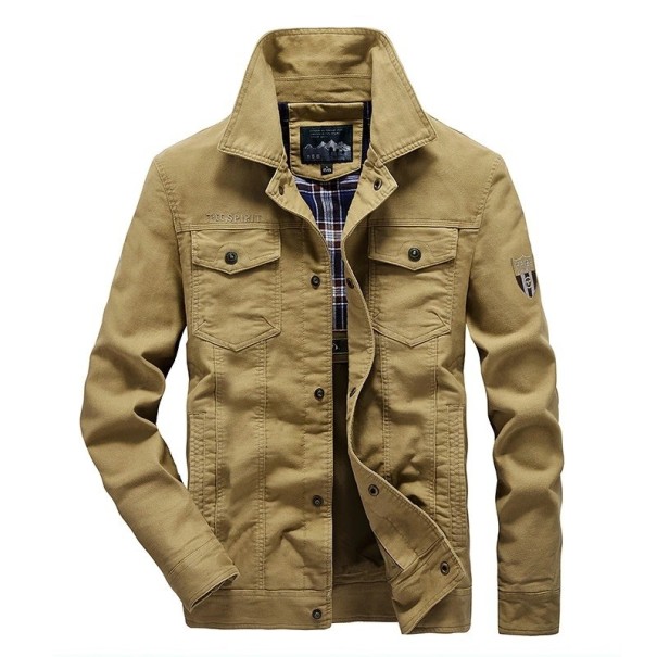 Pánska bunda F1100 khaki M