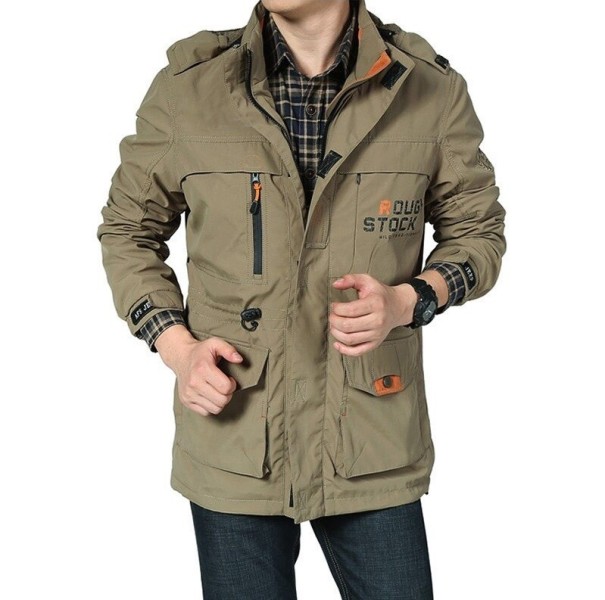 Pánská bunda F1144 khaki L