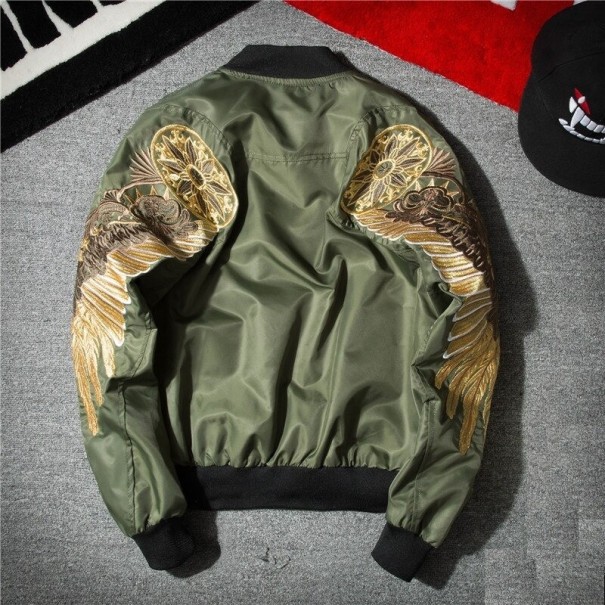 Pánská bunda s křídly armádní zelená S
