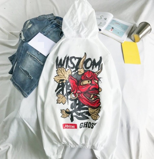 Pánská bunda s potiskem Ghost Winston J1412 bílá XXS
