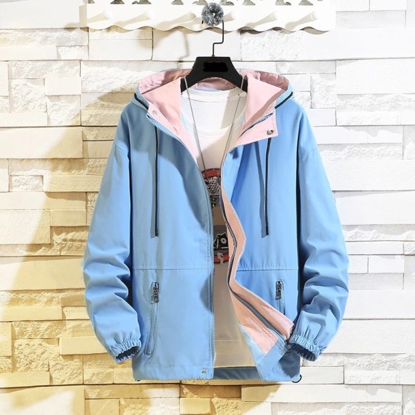 Pánska jarná / jesenná bunda S36 svetlo modrá XXL