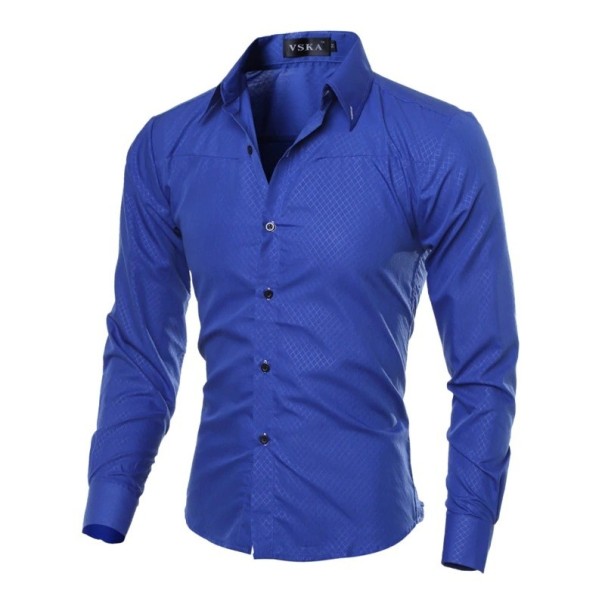 Pánska košeľa F671 modrá L