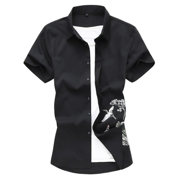 Pánska košeľa F822 čierna L 3