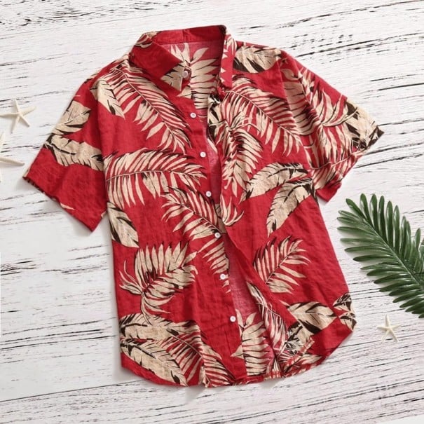 Pánská košile F528 červená 4XL