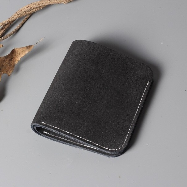 Pánska kožená mini peňaženka M636 čierna