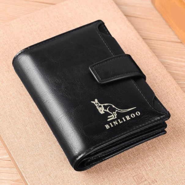 Pánska kožená peňaženka M331 čierna