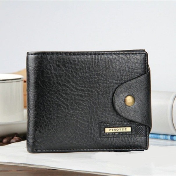 Pánska kožená peňaženka M569 čierna 1