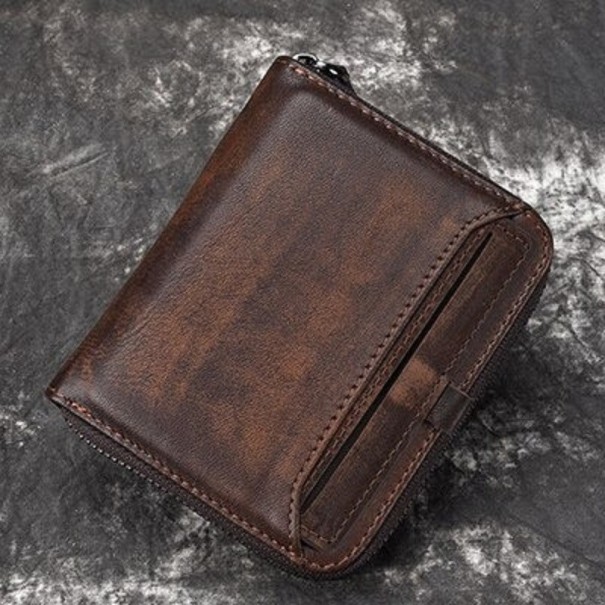 Pánska kožená peňaženka M570 tmavo hnedá