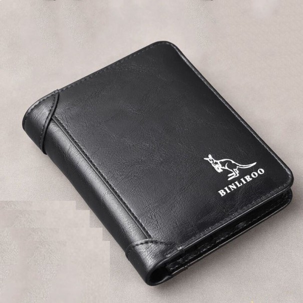 Pánska kožená peňaženka M572 čierna 2