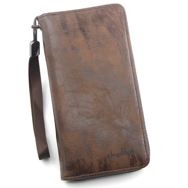 Pánska kožená peňaženka veľká M502 tmavo hnedá 2