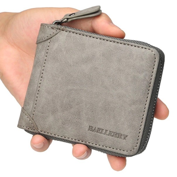 Pánská kožená peněženka M447 šedá