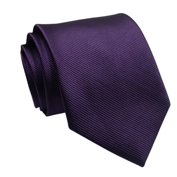 Pánska kravata 146 x 8 cm Elegantná kravata pre formálne aj každodenné nosenie Pánska móda Štýlový doplnok ku košeli a obleku Business kravata fialová