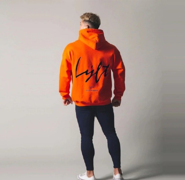 Pánská mikina s kapucí F100 oranžová L