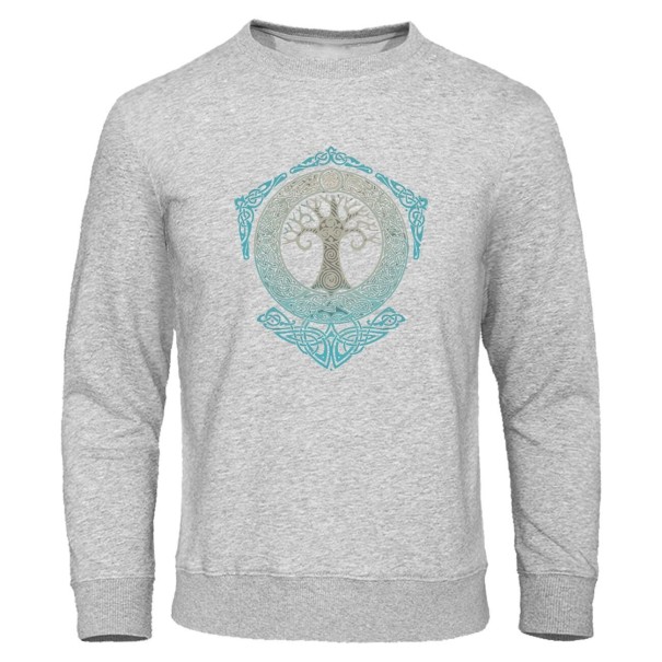 Pánská mikina s potiskem stromu F62 světle šedá L Pánská mikina s potiskem stromu F62 světle šedá L