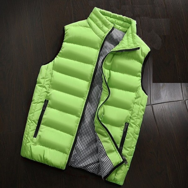 Pánská prošívaná vesta zelená XS