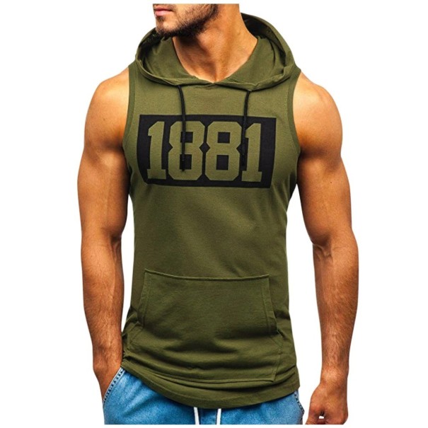 Pánska športová vesta T2015 armádny zelená XL