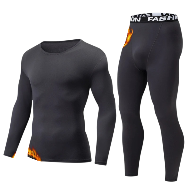 Pánská sportovní souprava s kalhotami na gumu a potiskem fashion, triko s dlouhým rukávem a výstřihem do O, polyester, spandex tmavě šedá S